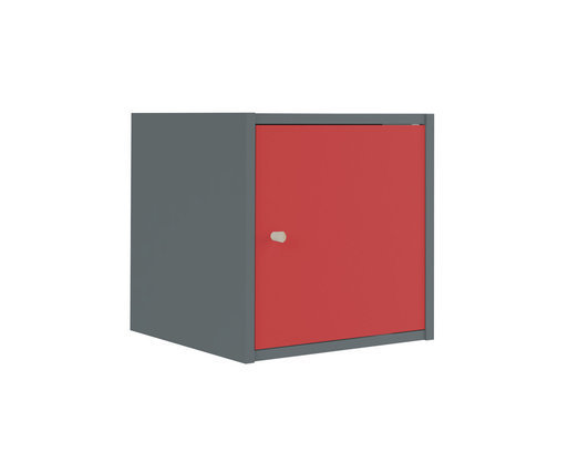 Estante cubo Moov Gris Antracita con puerta Roja