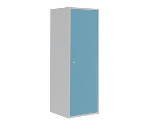 Columna de 3 Compartimientos Moov Blanca puerta Azul