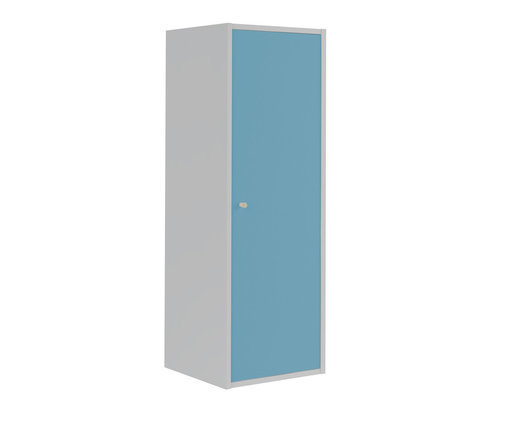 Columna de 3 Compartimientos Moov Blanca puerta Azul