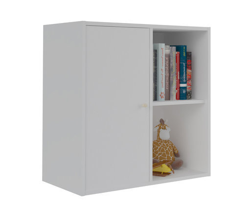 Mueble de Almacenaje Moov de 4 Compartimientos Blanco con puerta