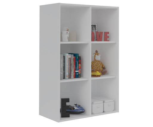 Mueble de Almacenaje Moov de 6 Compartimientos Blanco