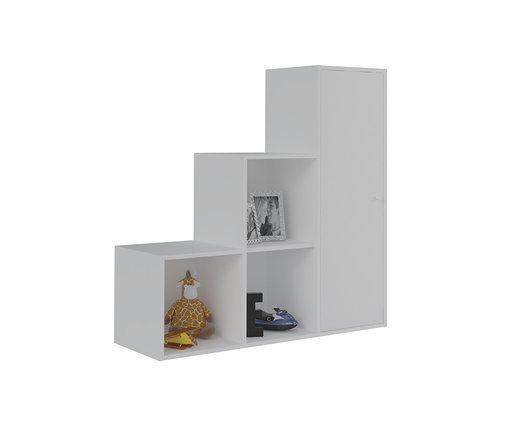 Mueble de Almacenaje Escalera Moov Blanco con puerta