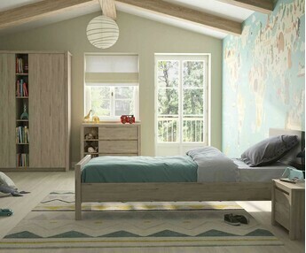 Dormitorio juvenil 4 muebles - Soa