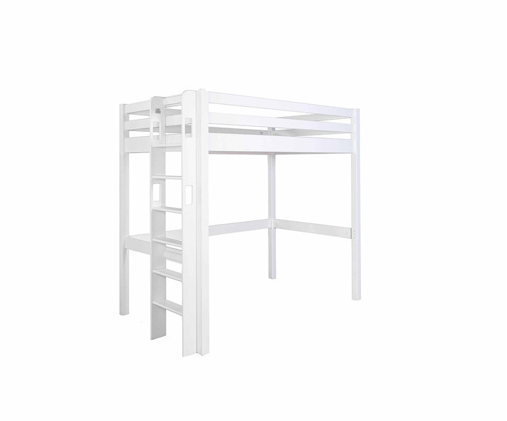 Cama Alta de Madera Blanca - Fynn