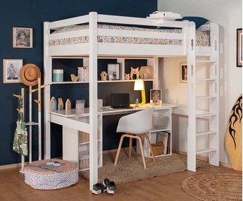 Cama alta con escritorio - Cancún