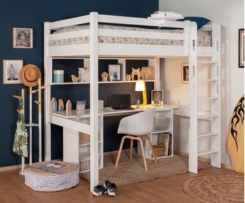 Cama alta para niños con escritorio - Cancún