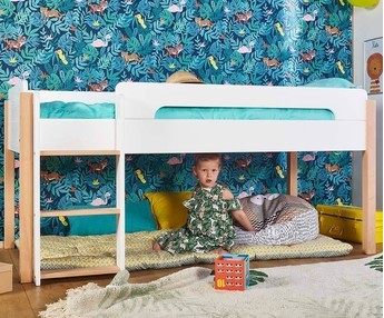 Cama Media Alta para Nios con colchn - Sweet