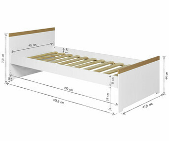 Dimensiones de la cama juvenil - Jaipur