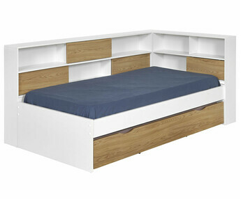 Cama con compartimentos Parchis, almacenamiento reversible