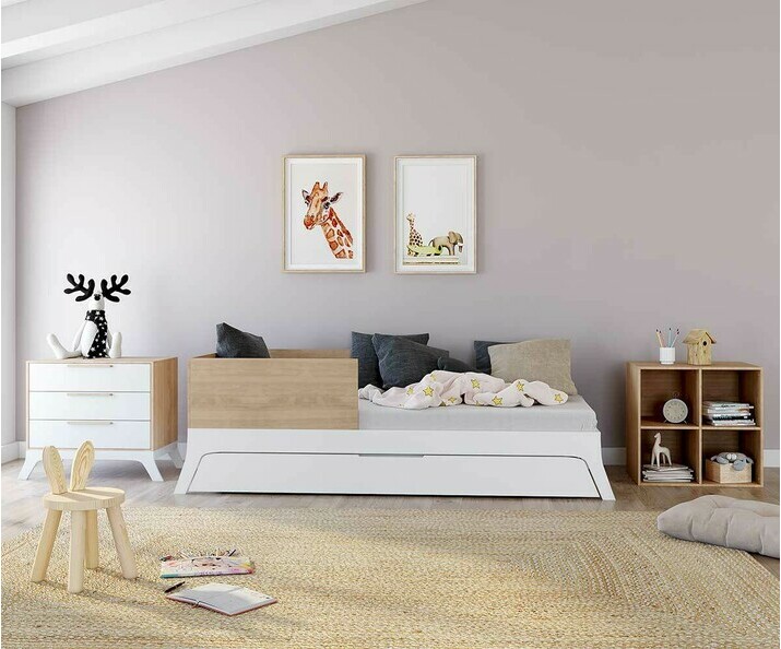 Cuna Con Cama Nido - Titu, cabecero incluido