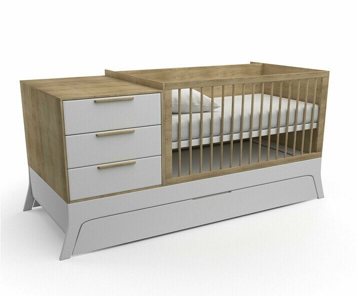 Cuna convertible - Titu, blanco y madera
