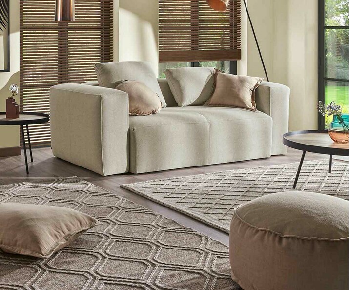 Puf Decorativo y Chic Beige - Vigo