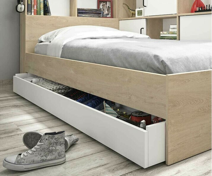 Cama Infantil Con Compartimentos - Mino 