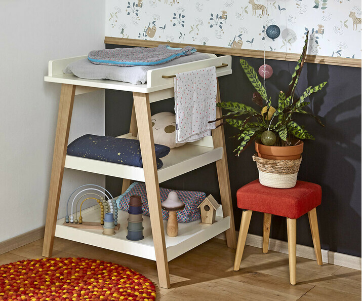 Mesa cambiadora - Ivo, Blanco y Madera