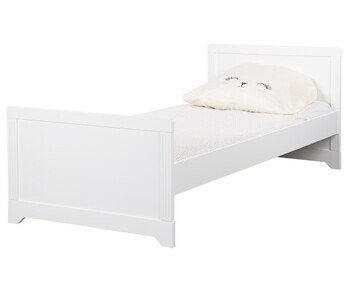 Cama con colchn y somier de lamas de madera maciza - Roma