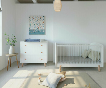 Mini dormitorio para beb, estilo escandinavo - Alma