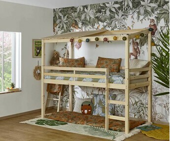 Transfora la cama casita en una simple estructura de casita con vista amplia