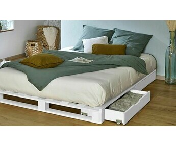 Cama palette - Aro, acabado blanco