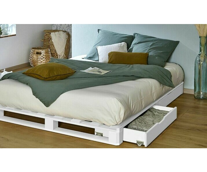 Cama palette - Aro, acabado blanco