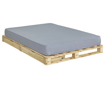 Cama - Aro, colchn en opcin, madera natural