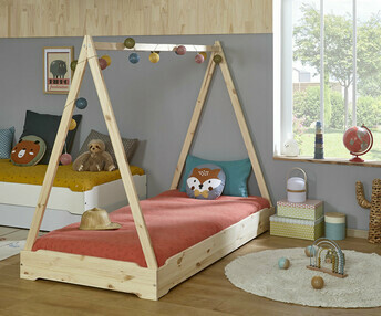 Cama estilo cabaa - Happy, color madera natural