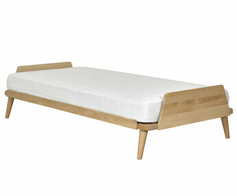 Cama infantil - Kyou, con patas de madera maciza