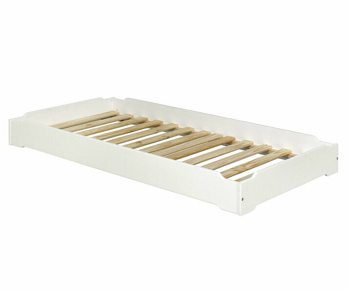 Detalle somier de madera maciza cama - Happy