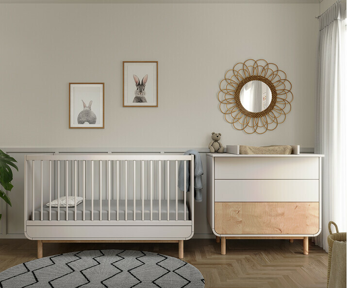 Coleccin Kinona, cmoda y cambiador disponibles en opcin
