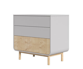 Cmoda beb - Kinona, acabado blanco y madera