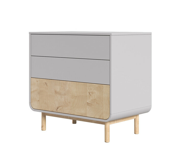 Cmoda beb - Kinona, acabado blanco y madera
