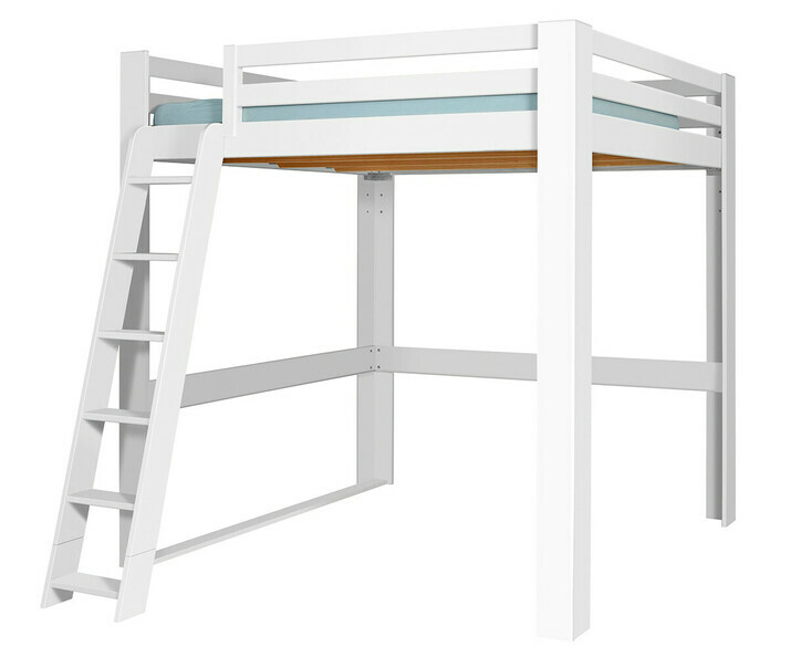 Cama alta Maverick, escalera posicionable en los 4 lados de la cama