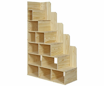 Escalera de almacenaje Maverick, madera natural