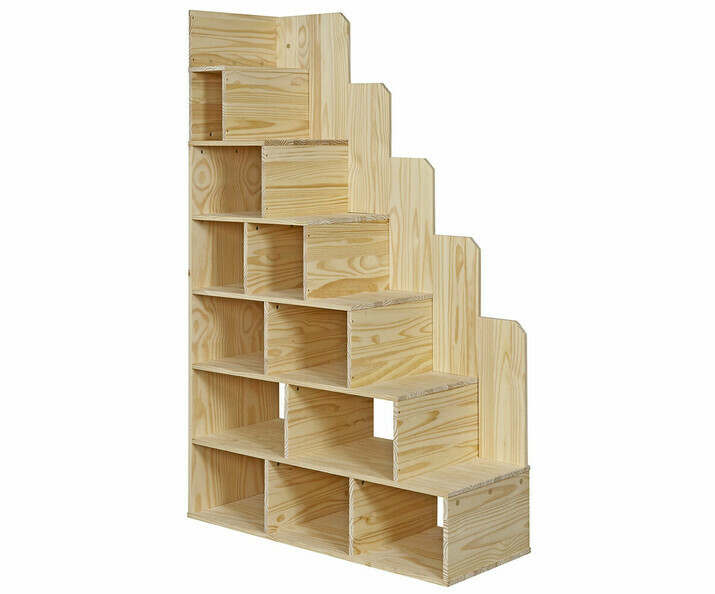 Escalera de almacenaje Maverick, madera natural
