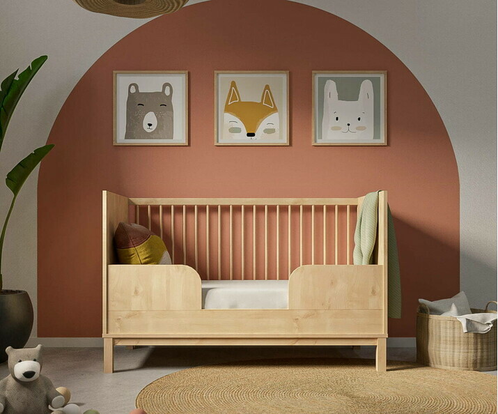Cama infantil 70x140 cm, barrera incluida