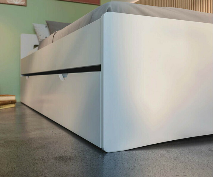Detalle del pie de cama de la cama infantil - Len