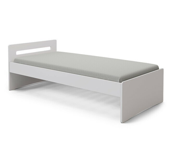 Cama infantil con colchn - Len, acabado color blanco