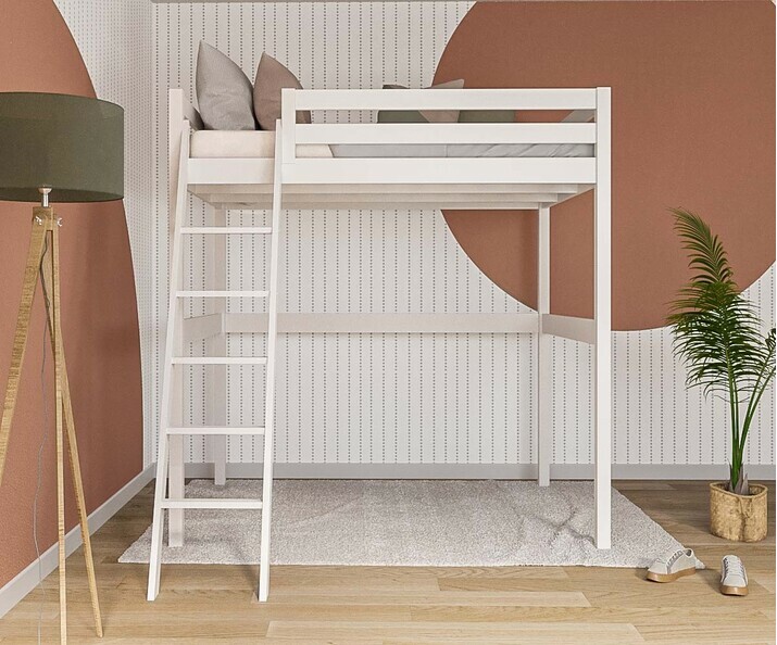 Cama alta 140x190 cm - Wood