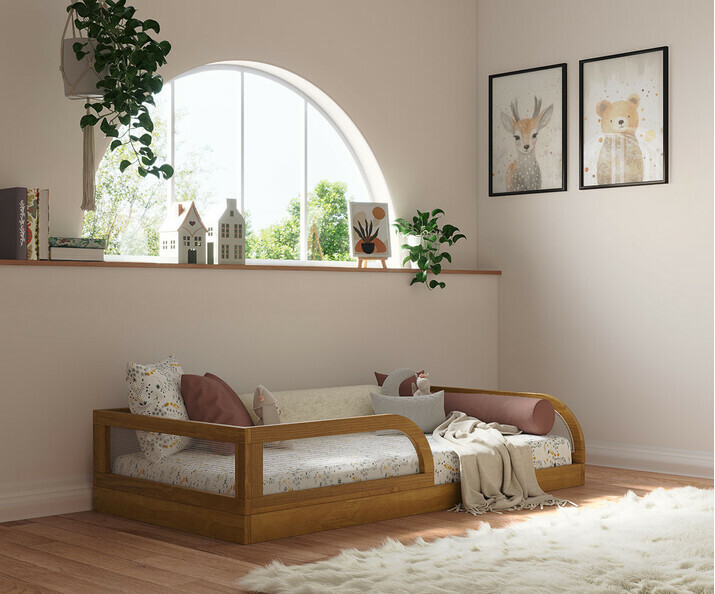 Cama infantil Montessori con colchn - Adao, 90x190 cm