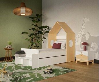 Cama infantil con cajón y colchón - Nyeri