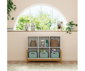 Mueble de almacenaje horizontal con patas - Kaeos, 6 compartimentos