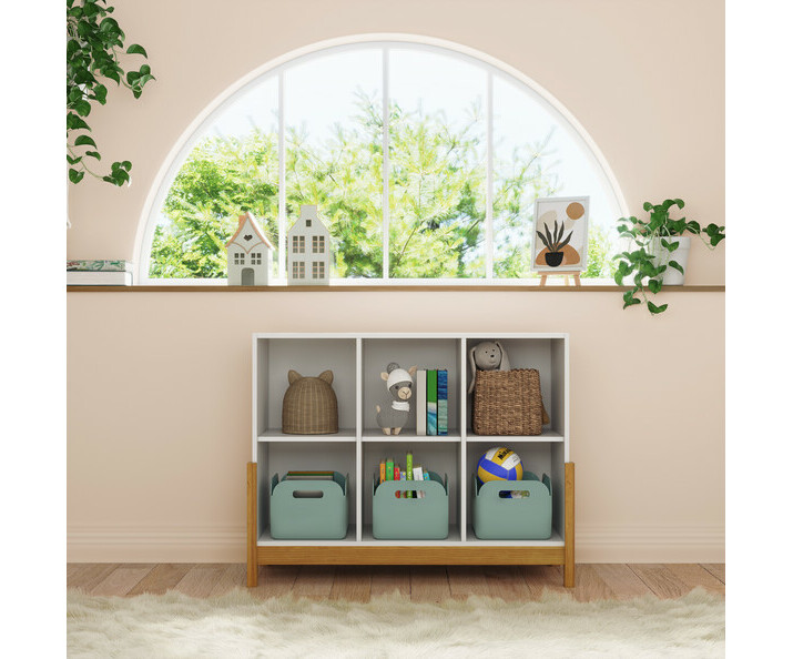 Mueble de almacenaje horizontal con patas - Kaeos, 6 compartimentos