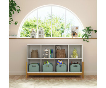 Mueble de almacenaje horizontal con patas - Kaeos, 8 compartimentos