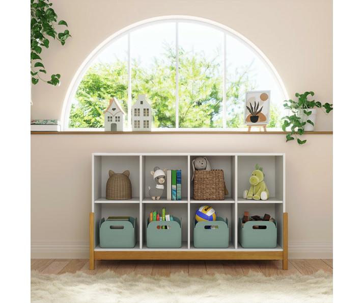 Mueble de almacenaje horizontal con patas - Kaeos, 8 compartimentos