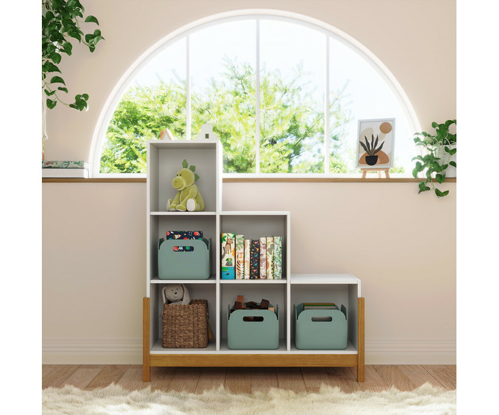 Mueble de almacenaje horizontal con patas - Kaeos, escalera izquierda