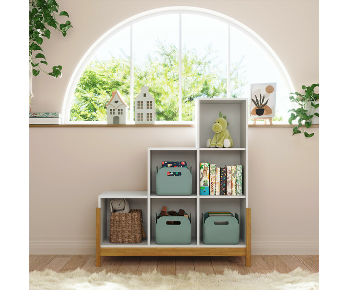 Mueble de almacenaje horizontal con patas - Kaeos, escalera derecha
