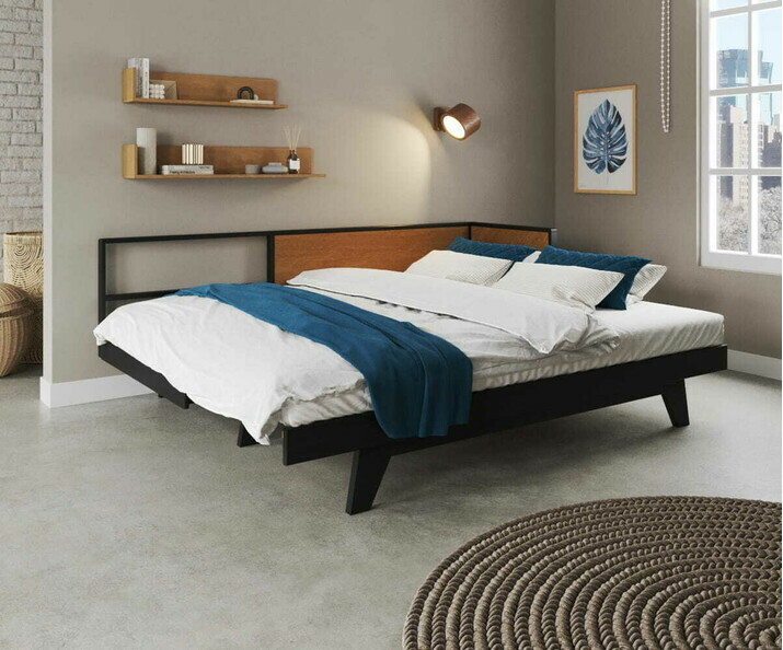 Cama nido con colchn - Clife, 90x200 cm transformable en 160x200 cm