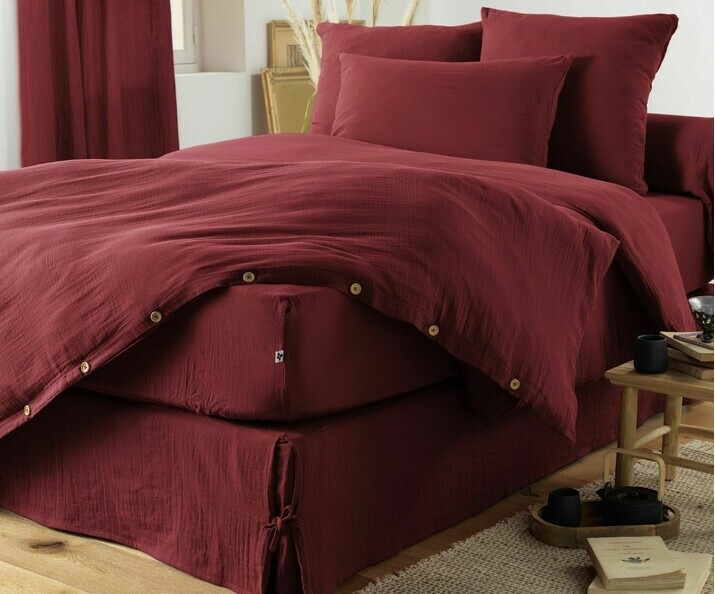 Juego de cama - Geode, Color Borgo�a