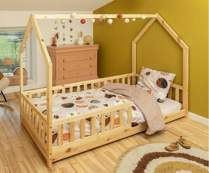 Juego para cama infantil 90x200 cm - Mounie, Estampado Planetas y Estrellas 