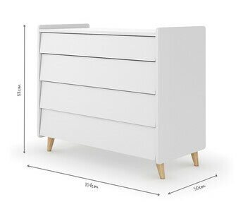 Croquis dimensional, c�moda infantil - Canopia