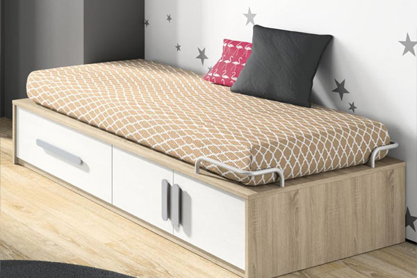 Cama compacta con cajones de la colección PLANETA